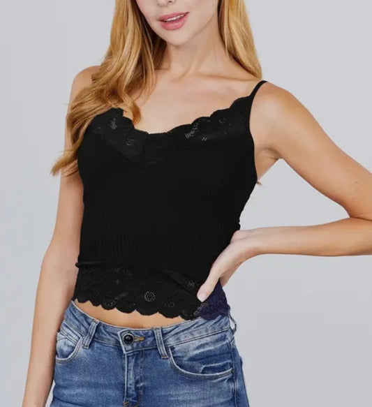 Seamless Lace Tank Top