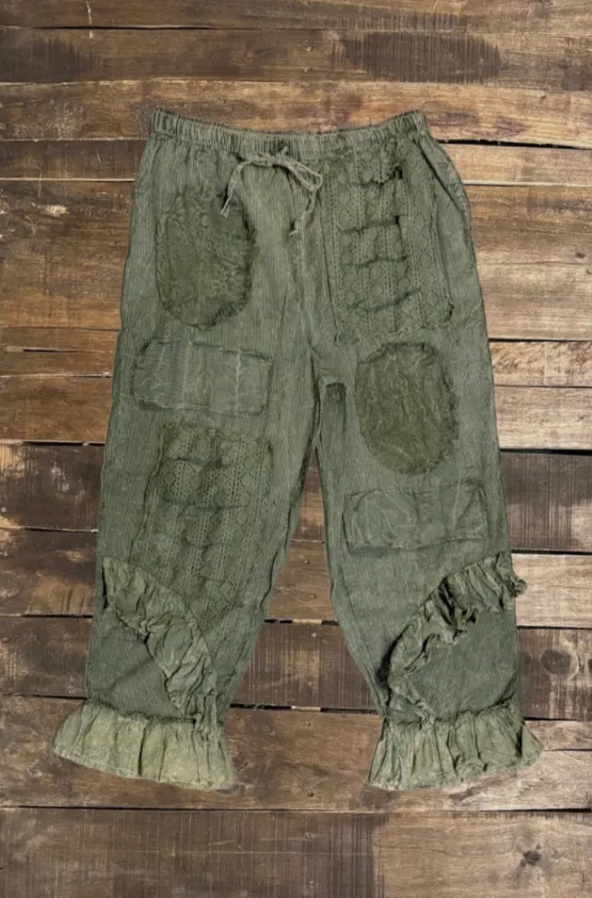 Army Green Breezy Walks Pants