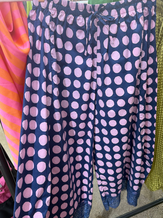 Pre Order:Navy Pink Polkadot Bloomers