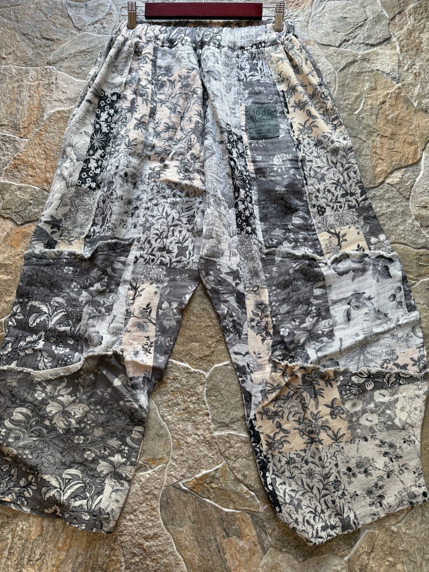 Black And White Harem Floral Pant