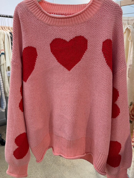 PRE ORDER Red Heart Love Sweater