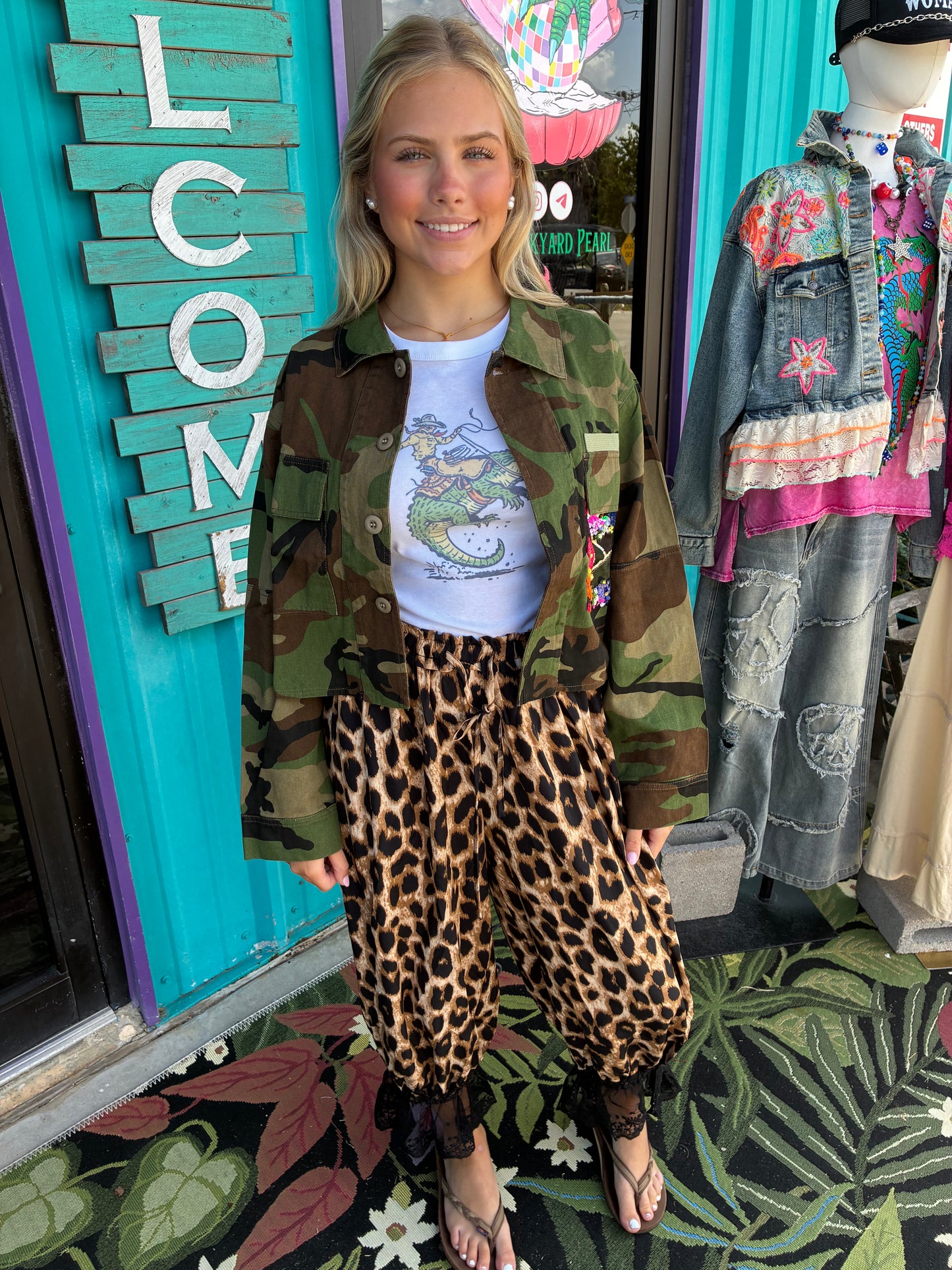 PRE ORDER OCTOBER Leopard Printed  Wide Leg Bloomer Pants