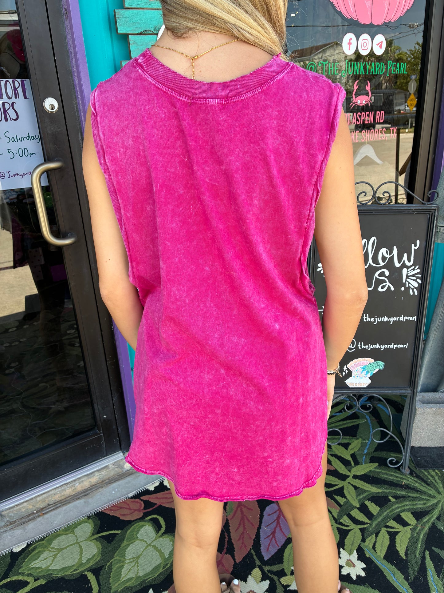 Pink Butterfly tank top
