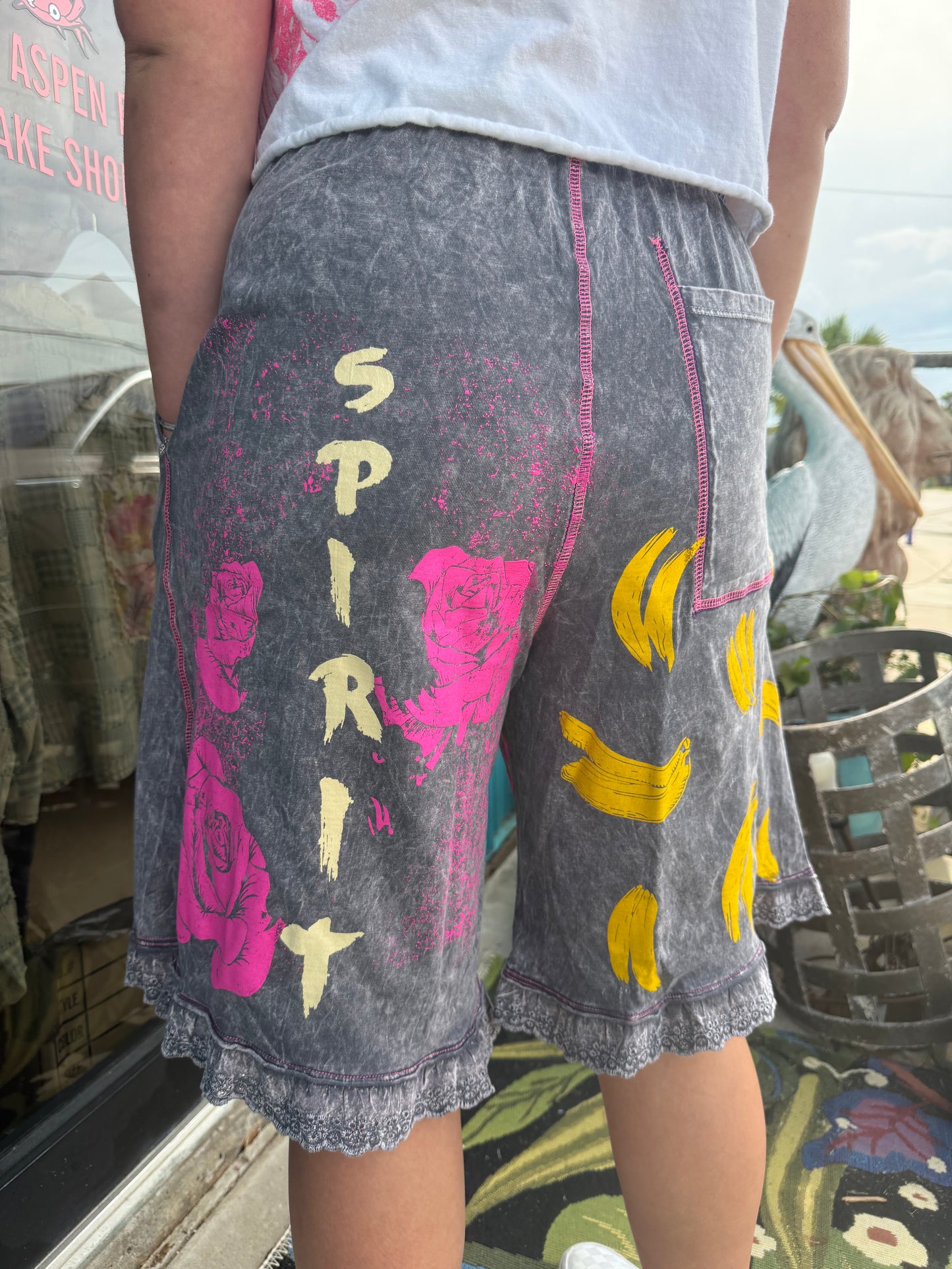 Tiger and Banana Sweat Shorts