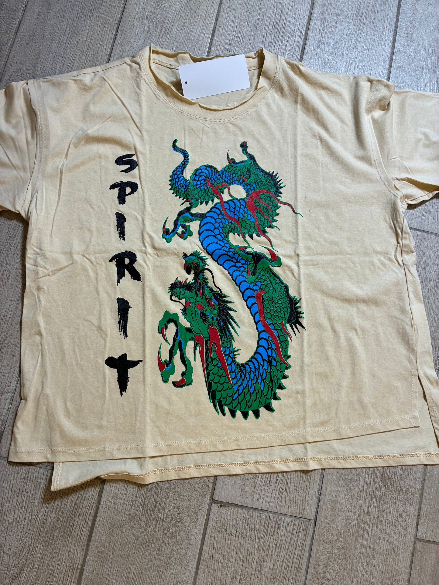Beige Spirit Dragon T-shirt