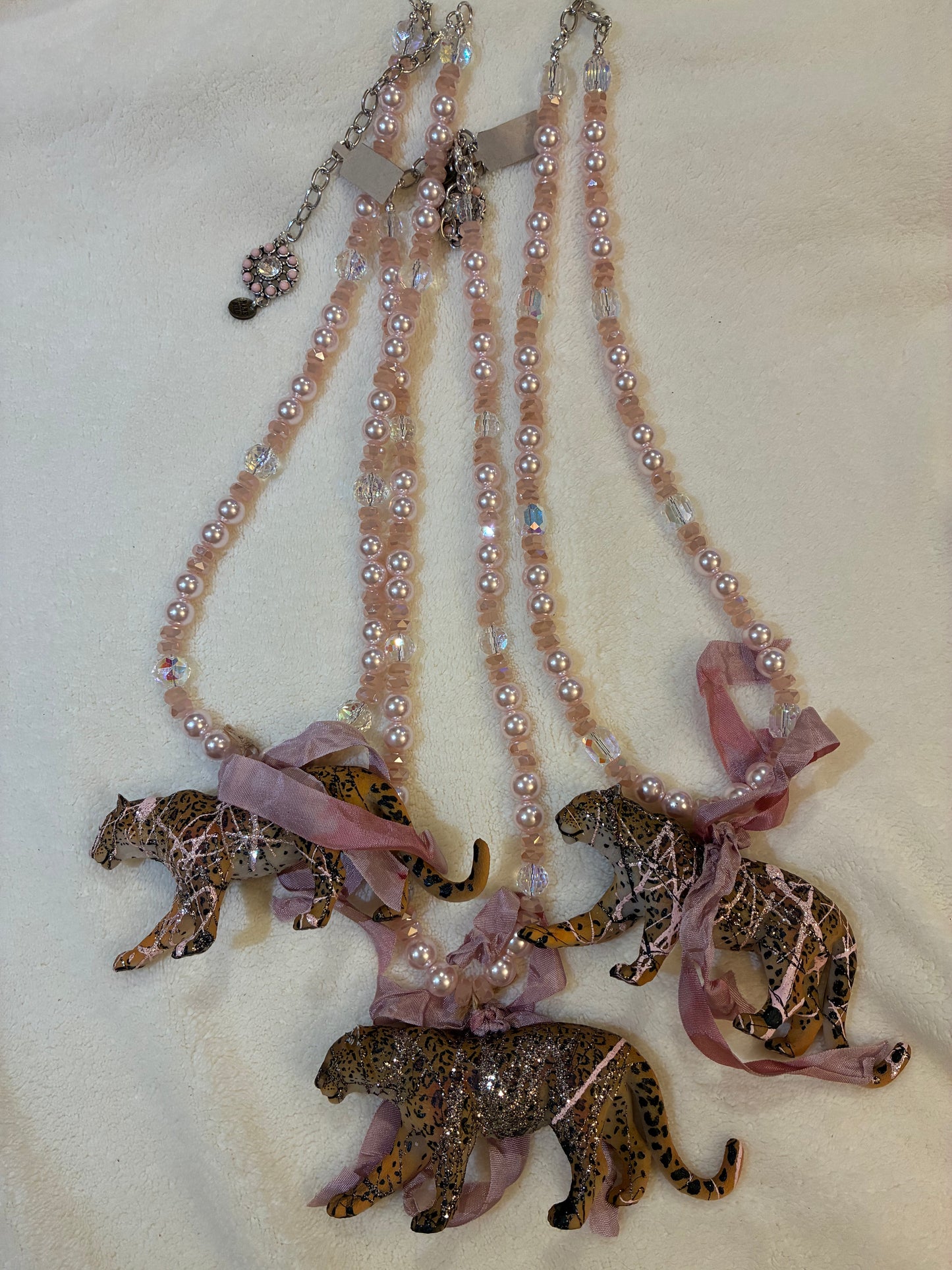 Pink Beaded Leopard