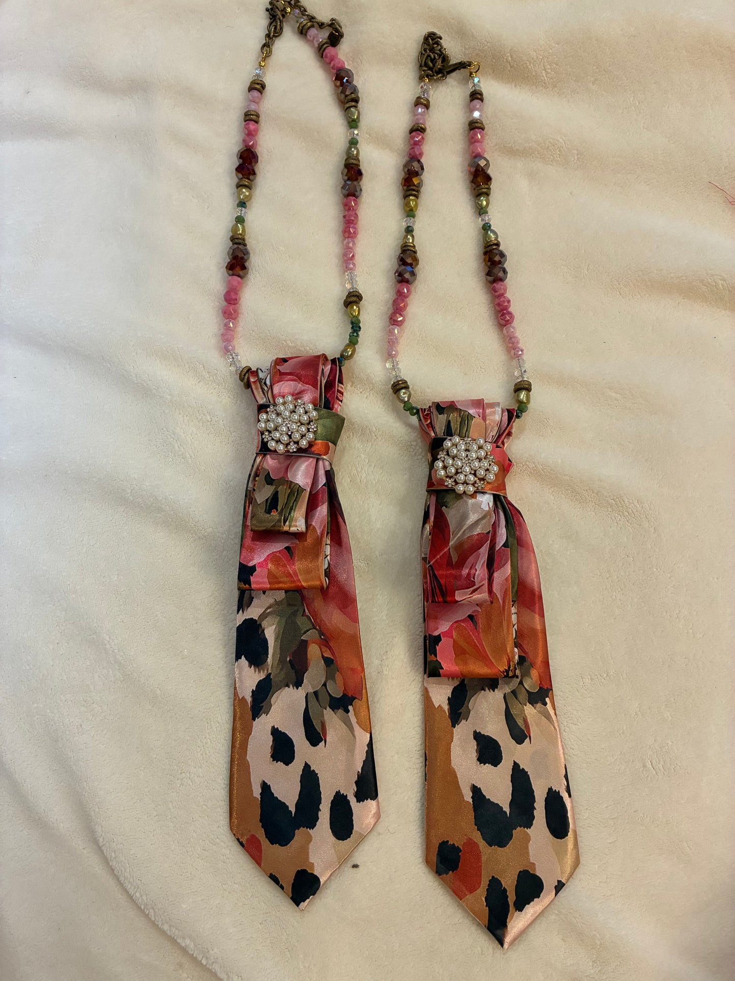 Floral Tie Necklace
