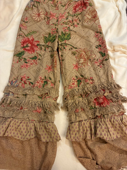 Tatted Flower Pants