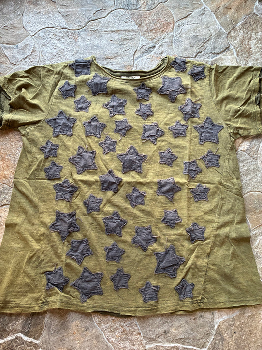 OLIVE STAR T-SHIRT