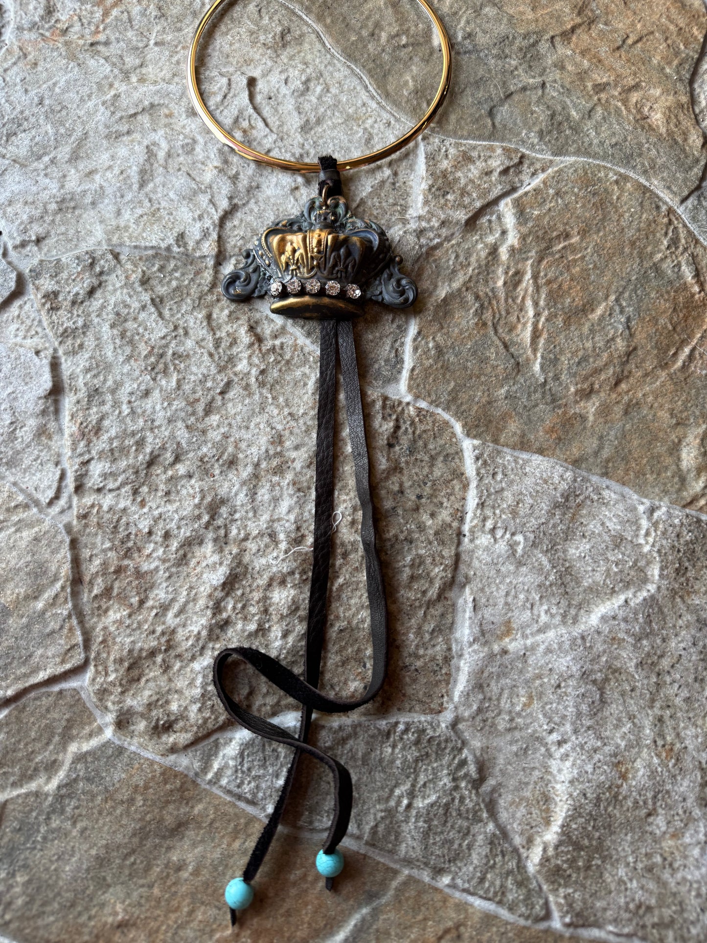 Vintage Crown Gold Choker