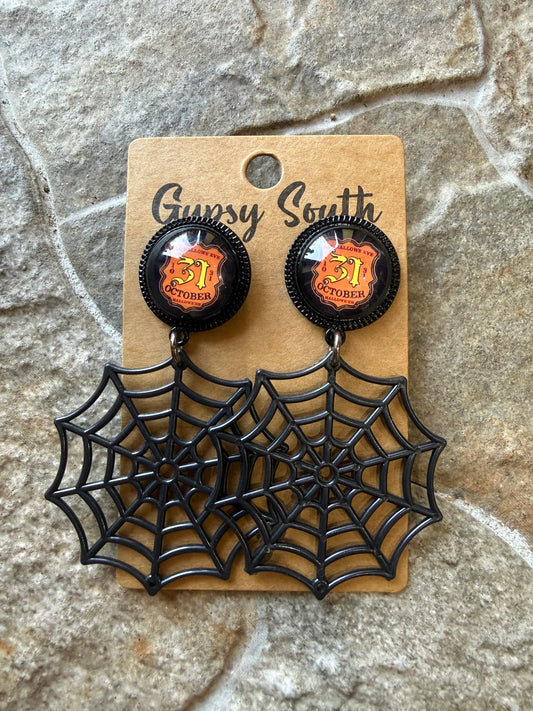 October 31st Spider Web Earrings