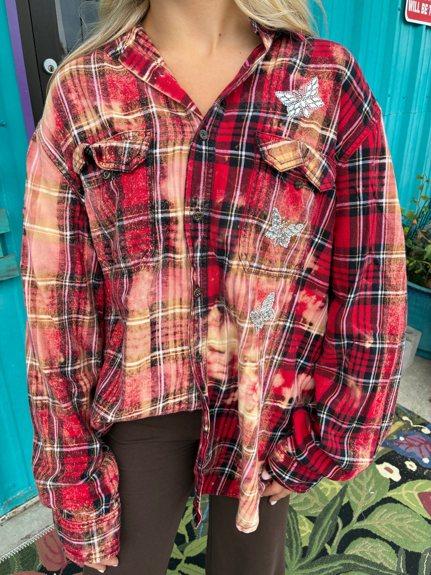 Red Plaid Wild Darling Fairy Jacket
