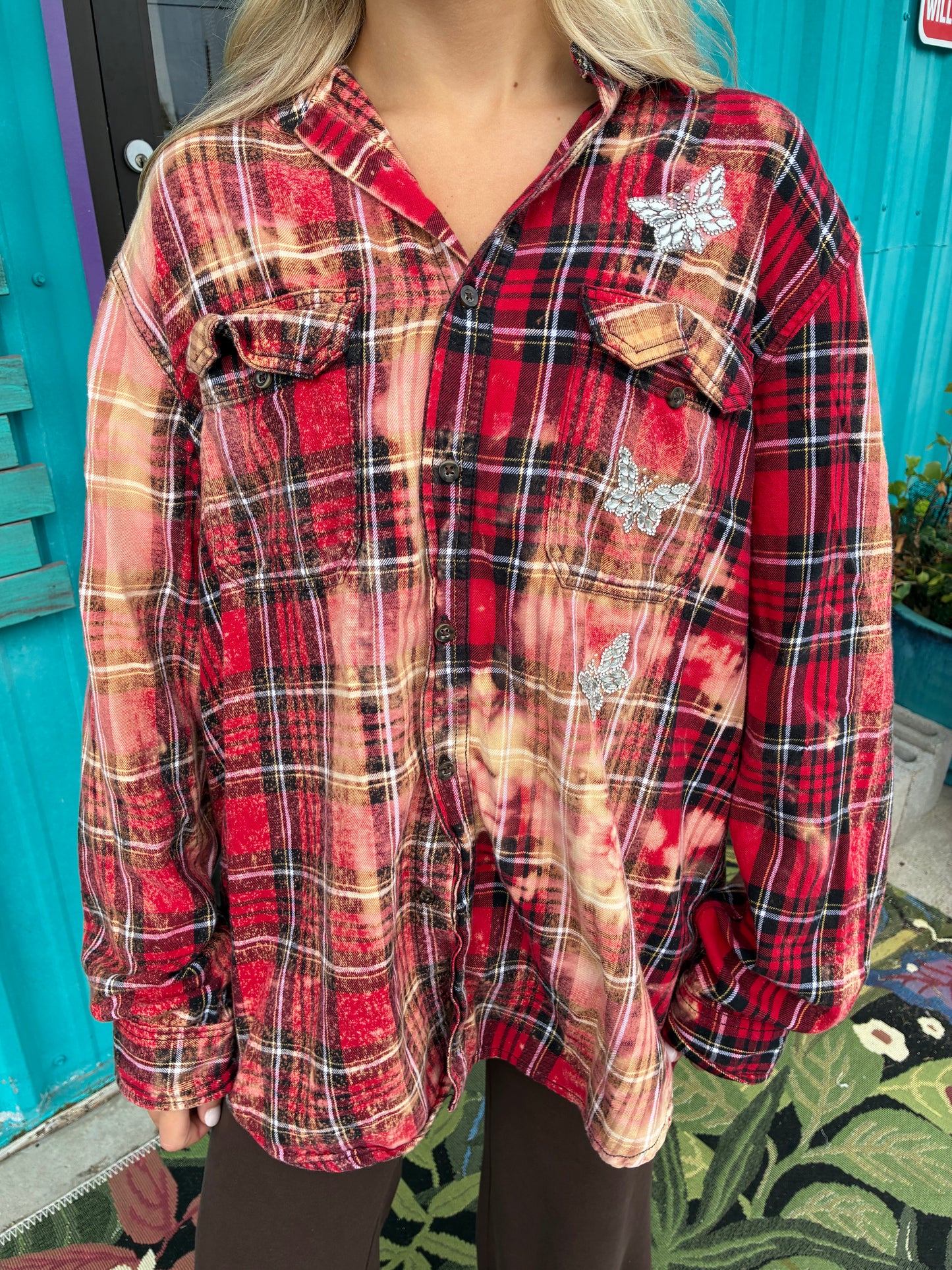 Red Plaid Wild Darling Fairy Jacket