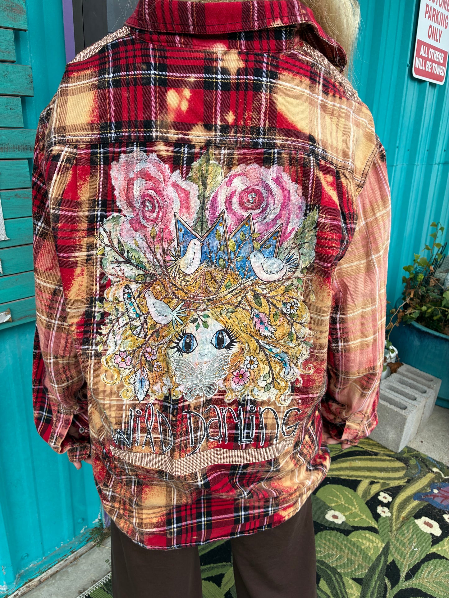 Red Plaid Wild Darling Fairy Jacket