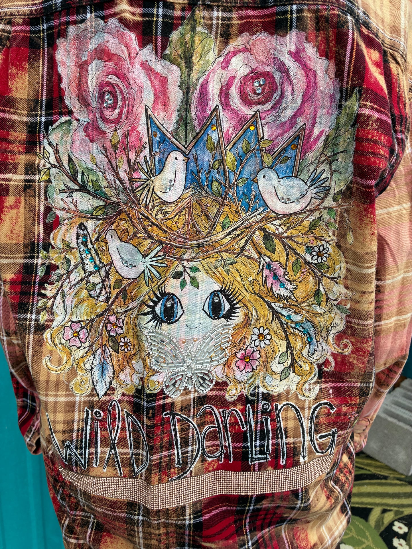 Red Plaid Wild Darling Fairy Jacket