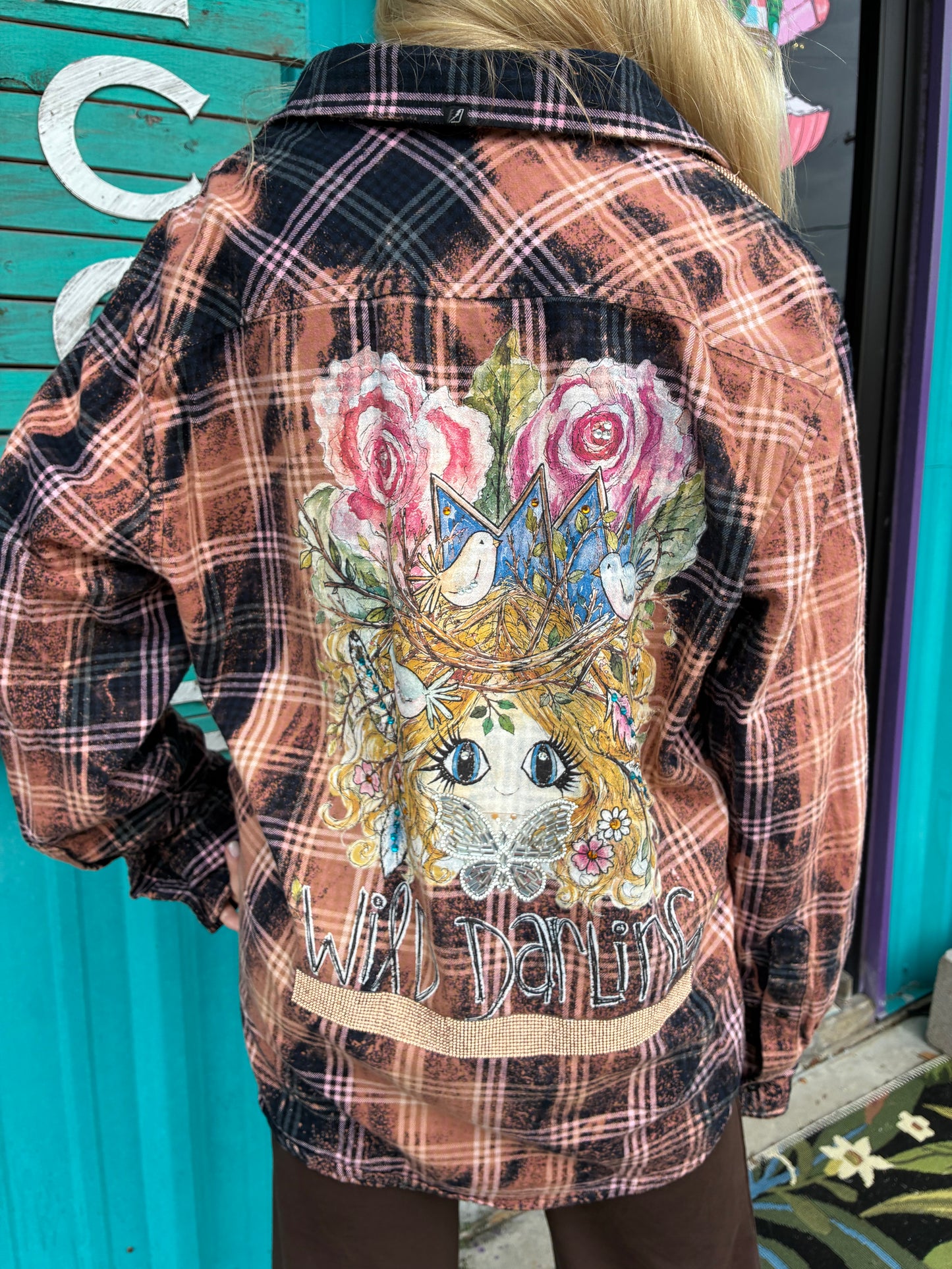 Pink and Navy Wild Darling Fairy Jacket
