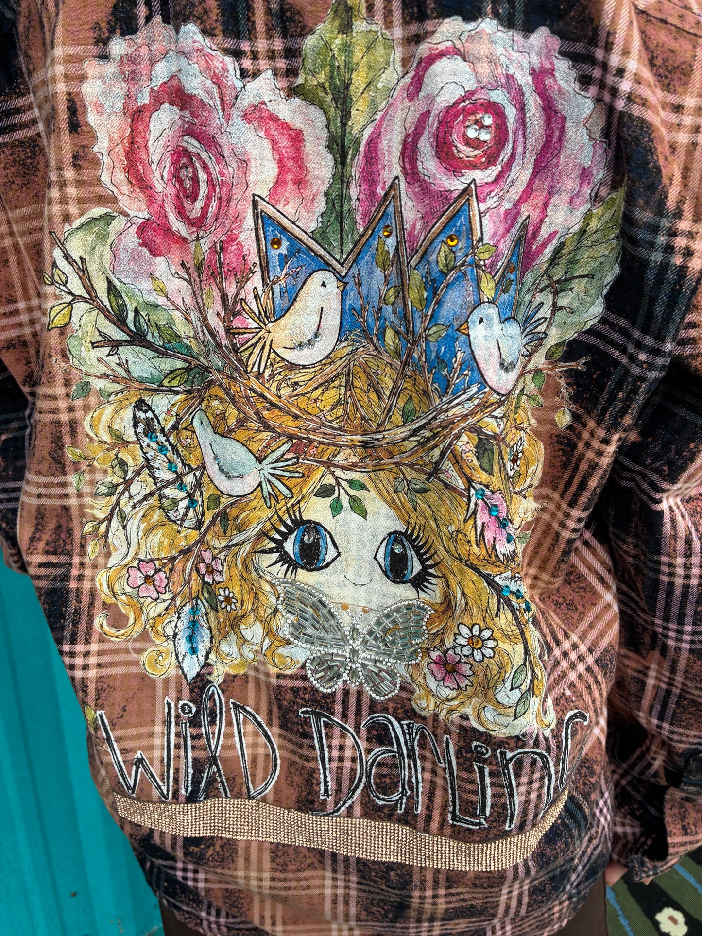 Pink and Navy Wild Darling Fairy Jacket