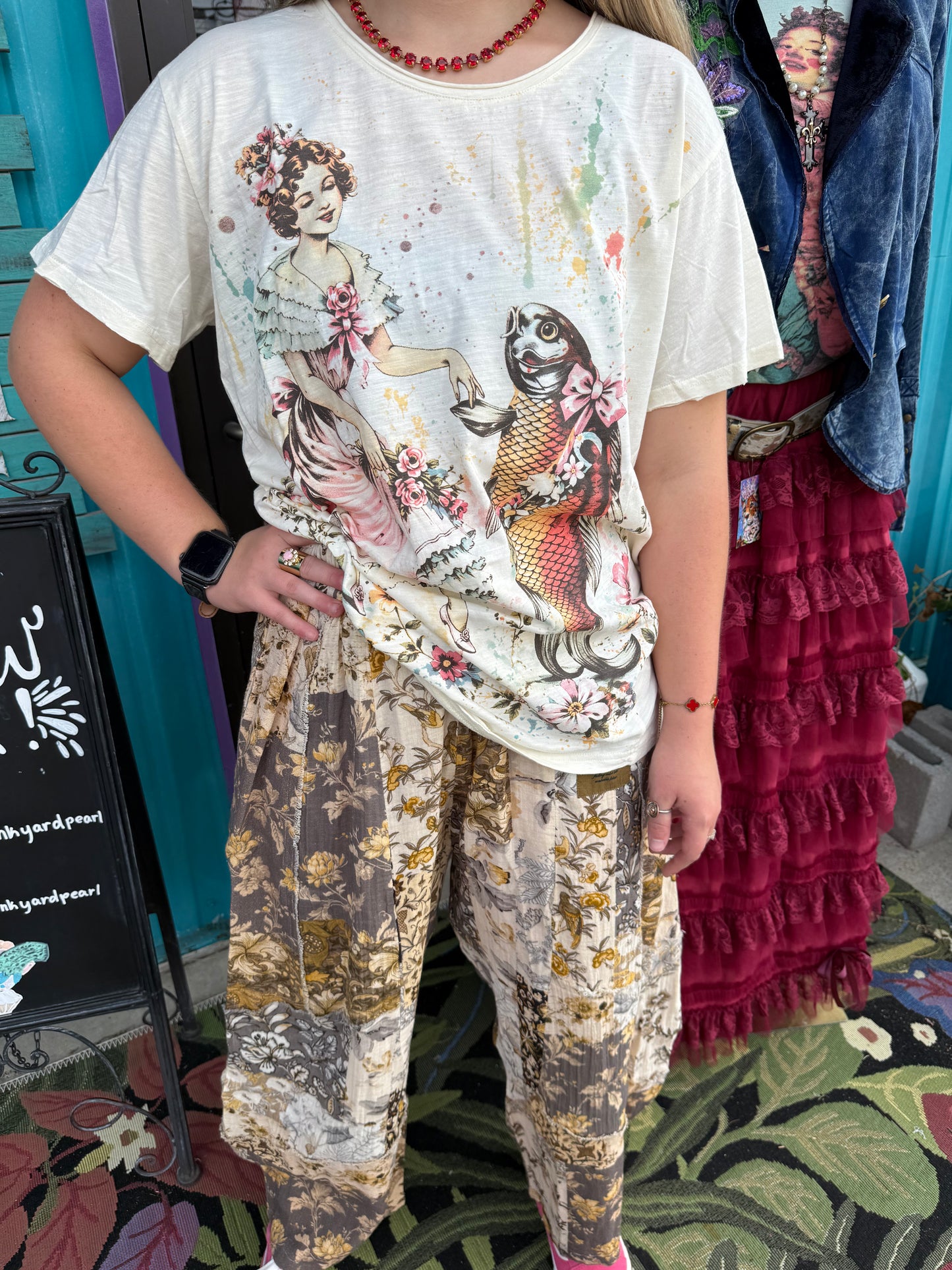 Olive Floral Harem Pant