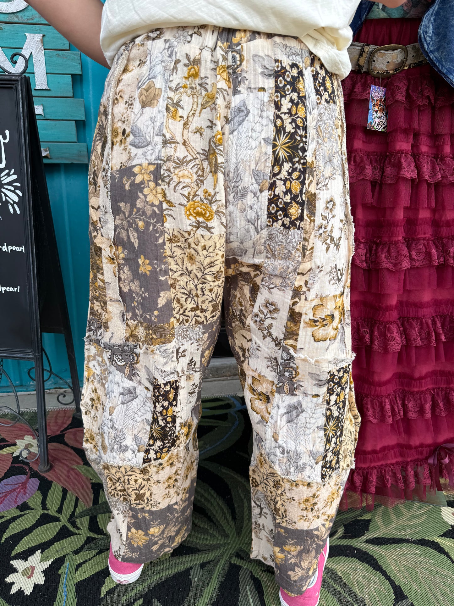 Olive Floral Harem Pant