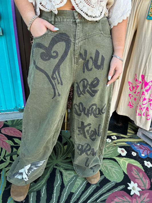 Brave Enough Army Green Pants