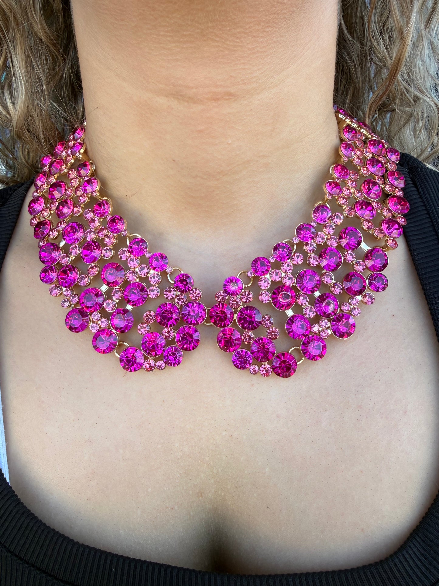 Diana Hot Pink Statement Necklace