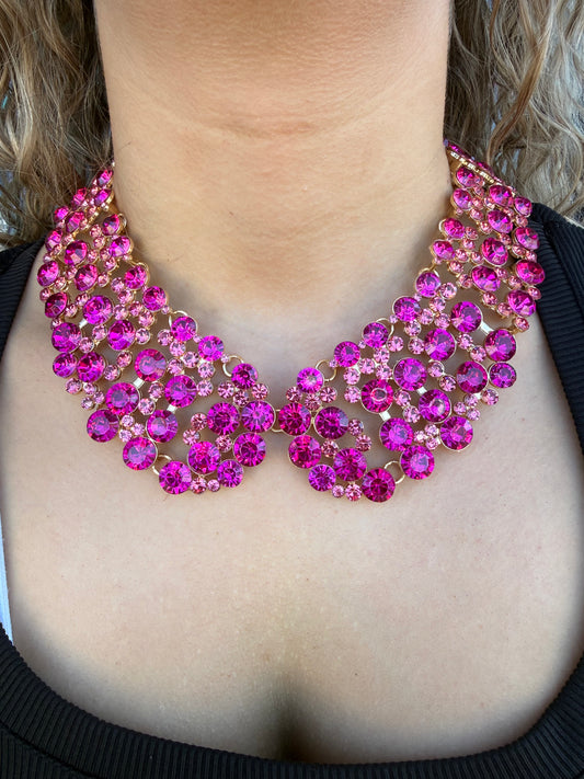 Diana Hot Pink Statement Necklace