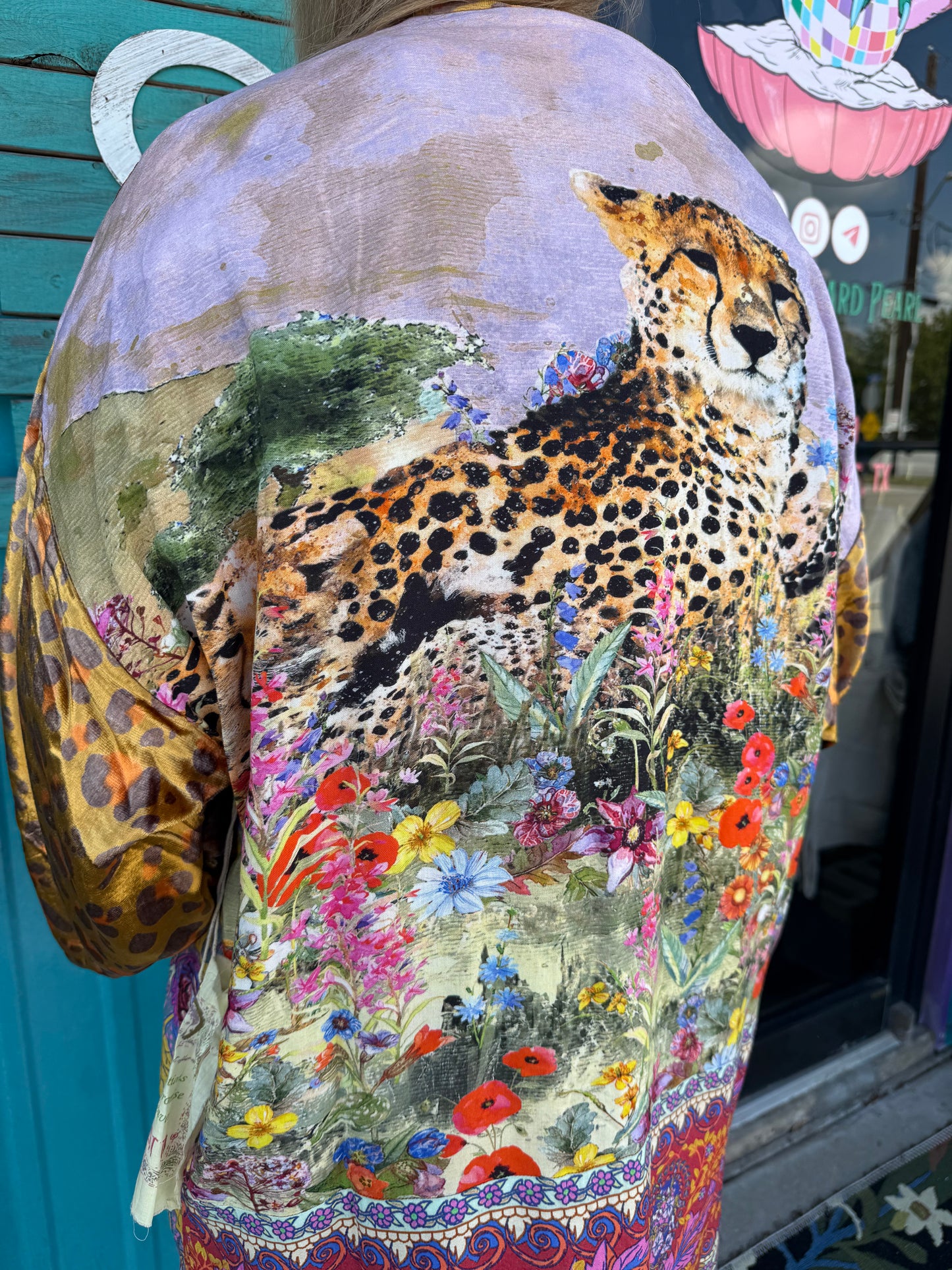Nova Cheetah Kimono | Animal Print Romantic Short Robe