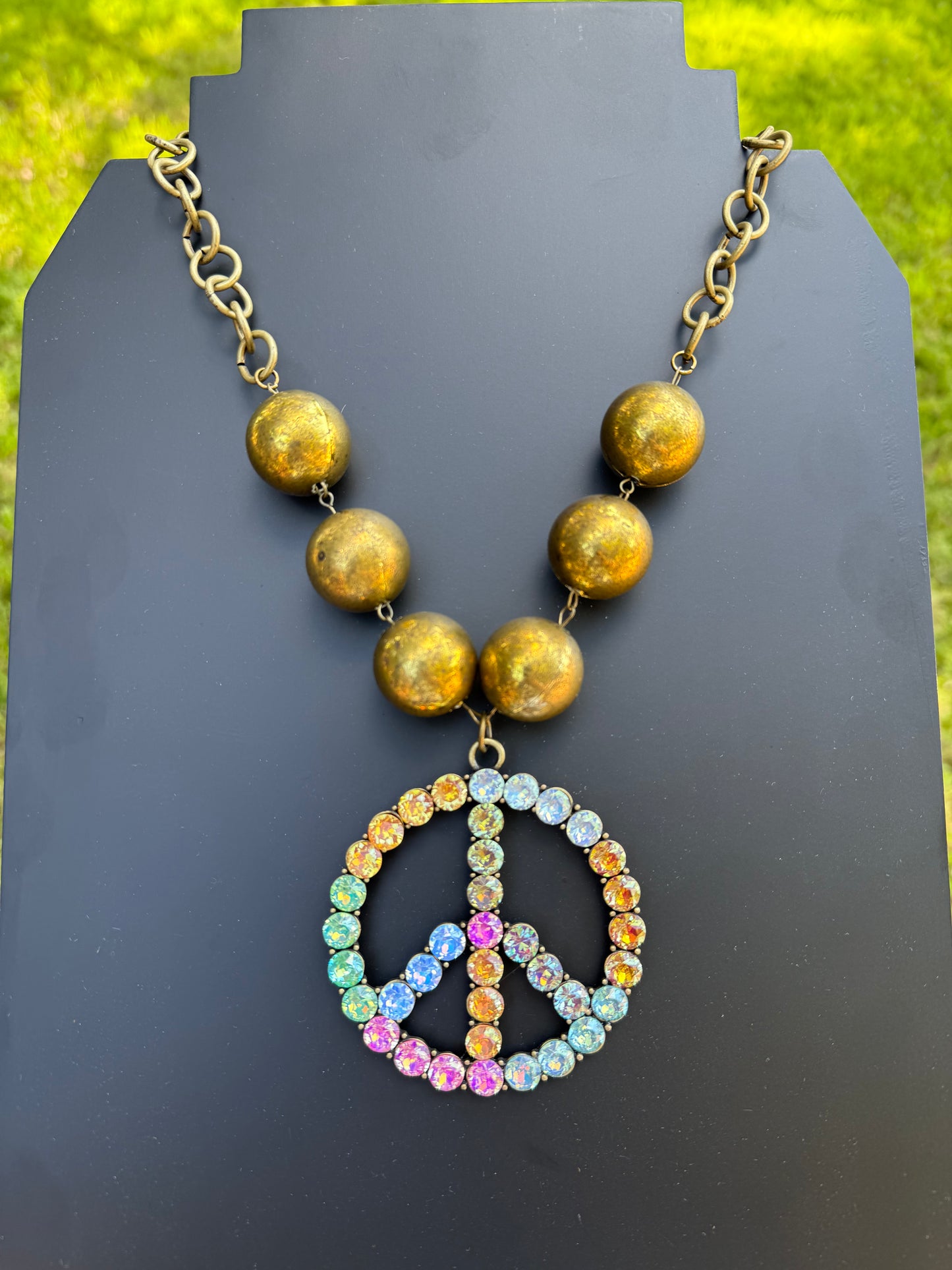 Multi Color Pastel Peace Necklace