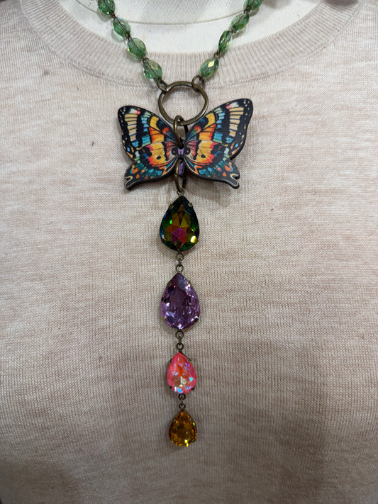 Butterfly Drop Necklace