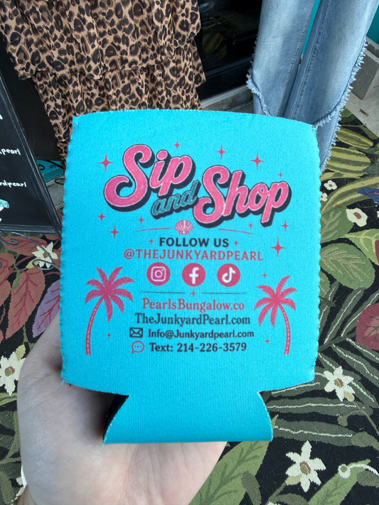 Blue Ok Ladies Junkyard Pearl Koozie