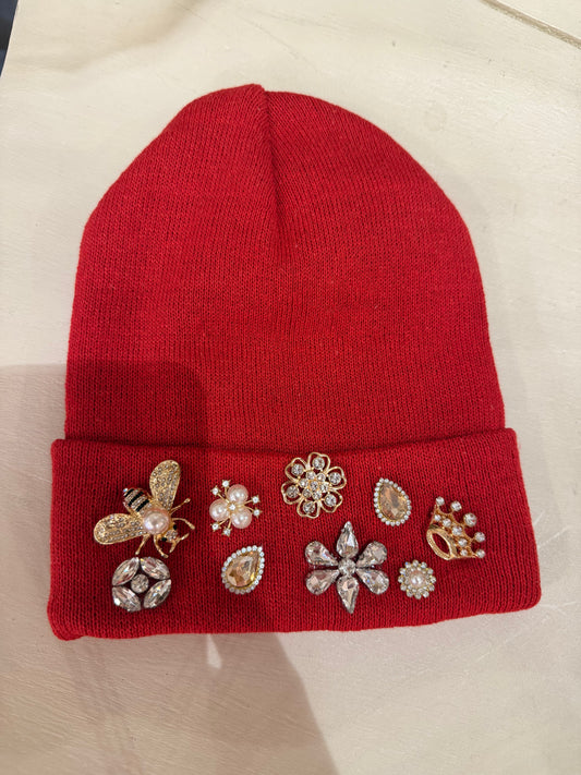 Red Bling Beanie