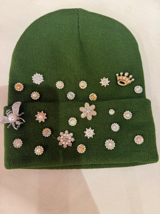 Green Bling Beanie