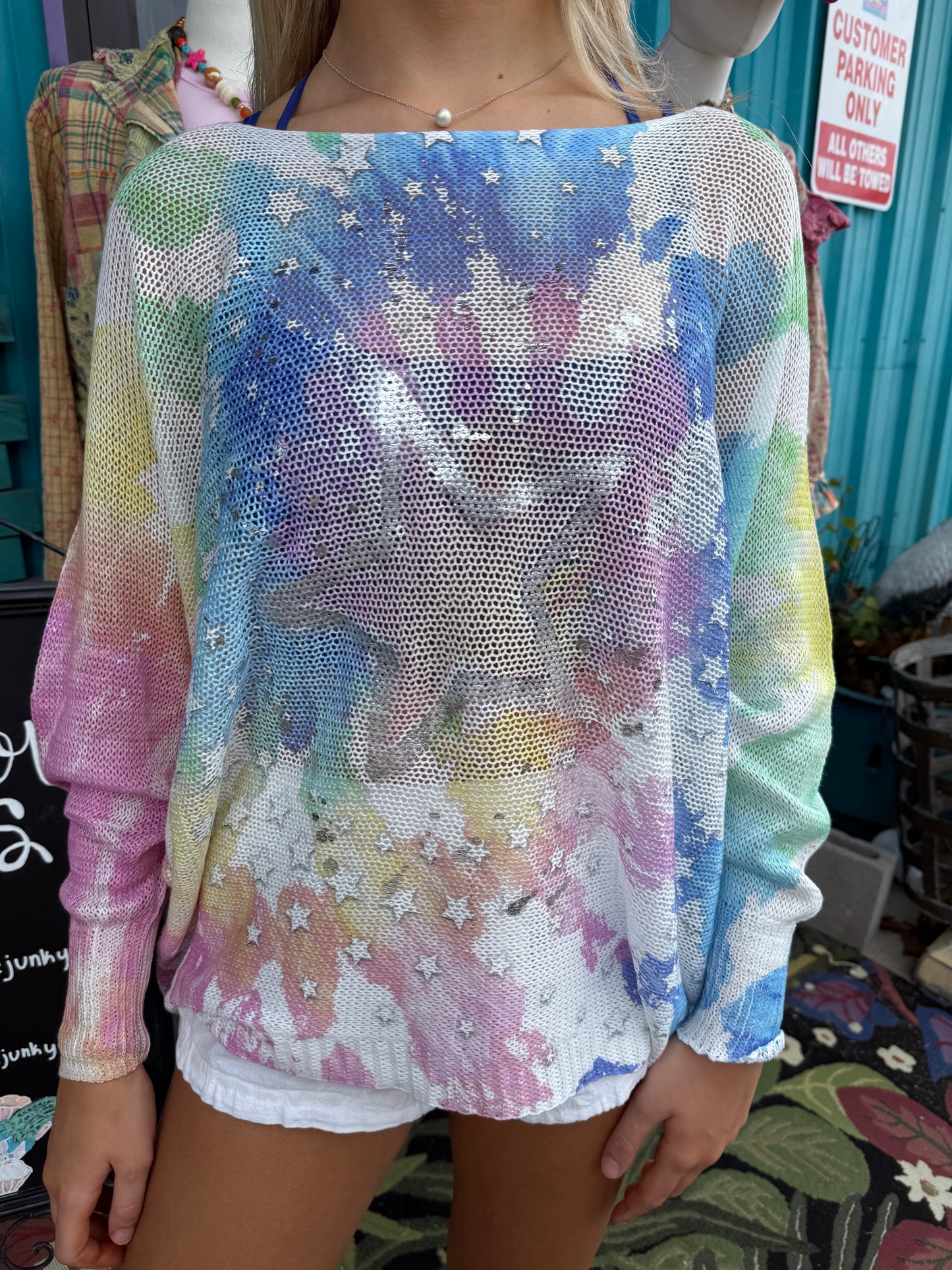 Pastel Star Knit Sweater