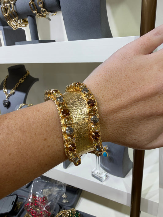 Golden Hour Wave Cuff Bracelet