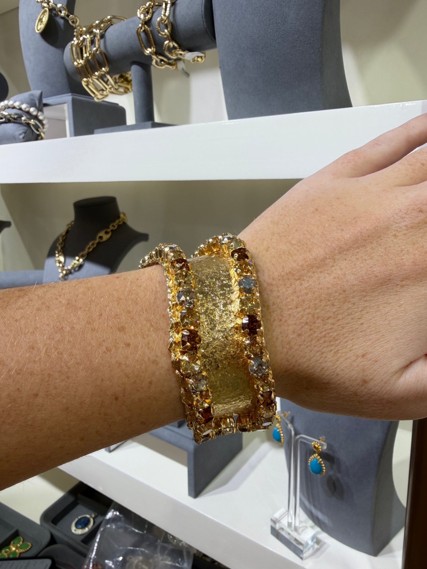 Golden Hour Wave Cuff Bracelet
