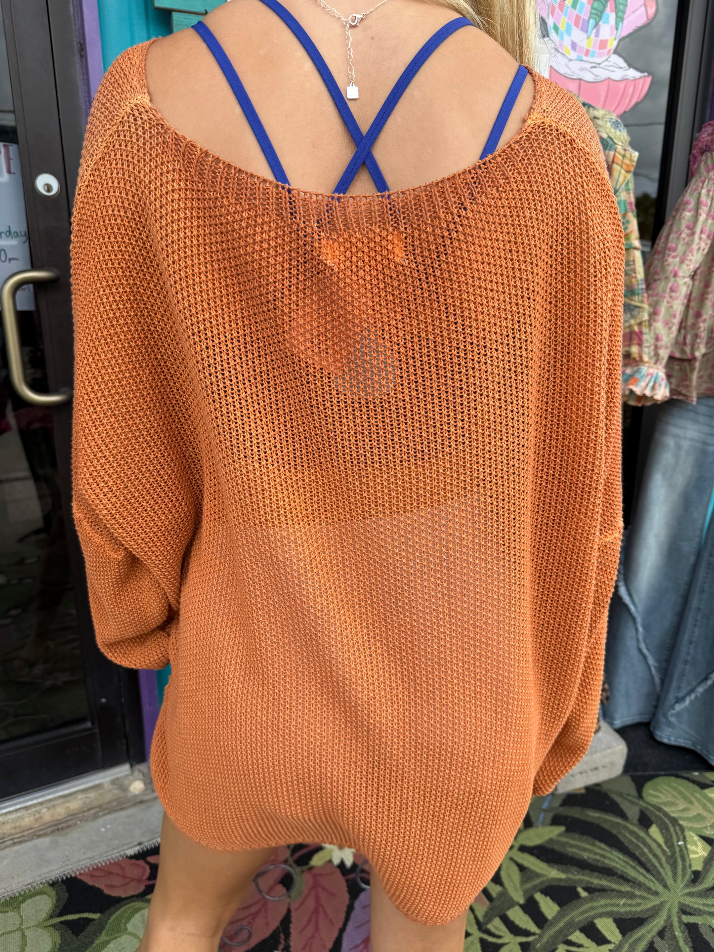 Rust Glow Knit Sweater
