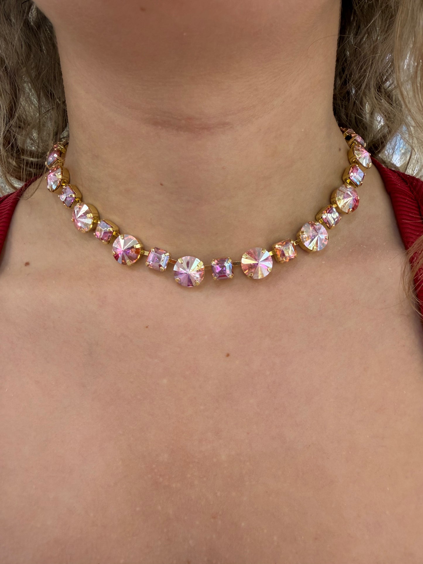 Pink Candy Drop Necklace