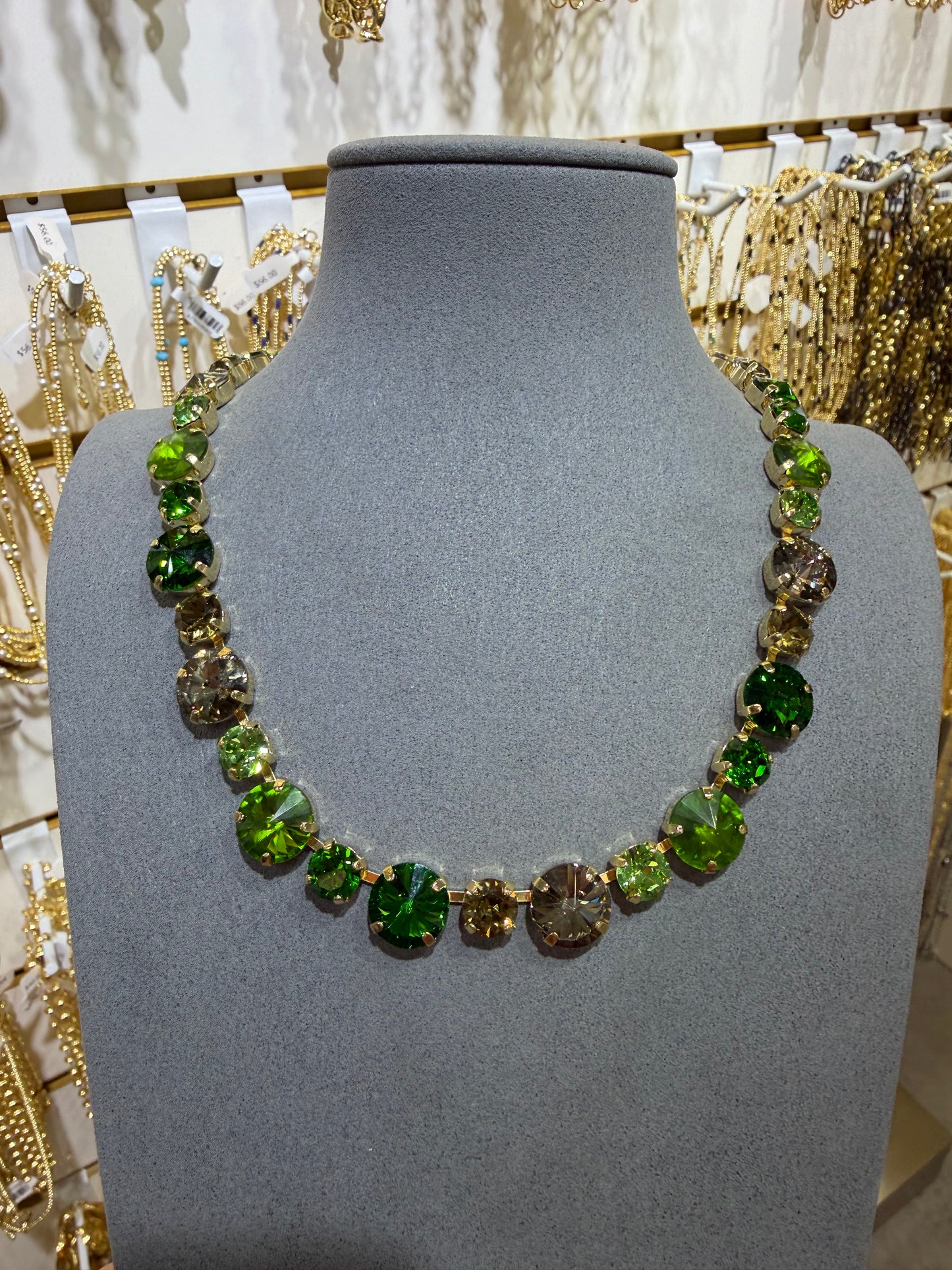 Enchanted Green Drop Necklace