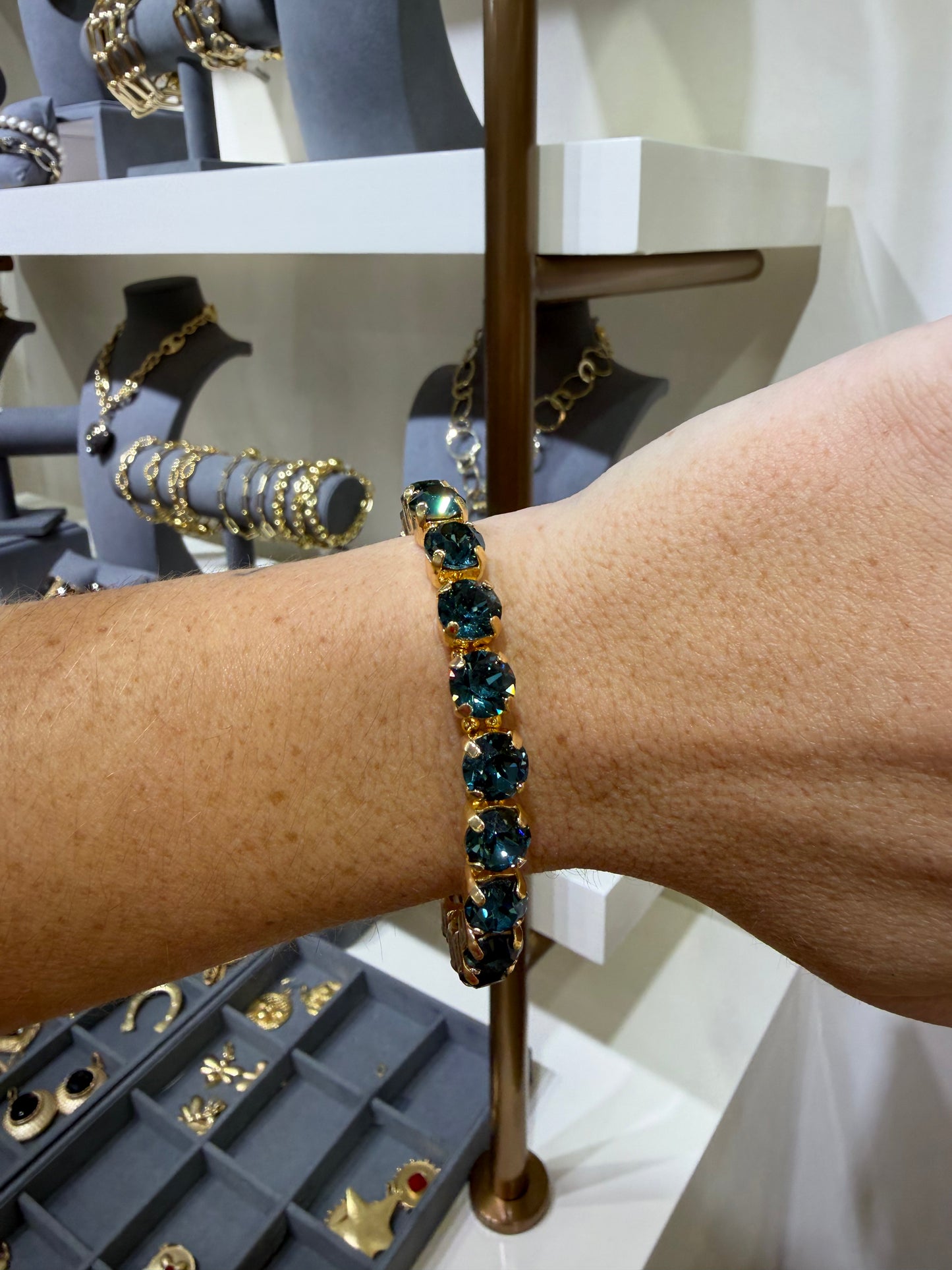 Mini Denim Blue Stretch Bracelet