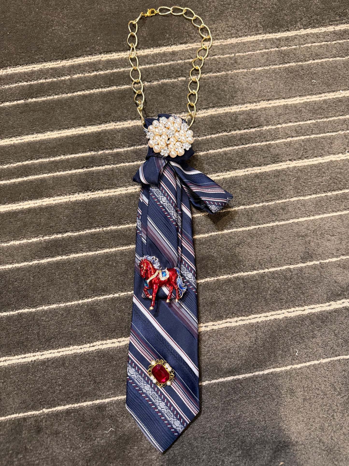Midnight Canter Tie Necklace
