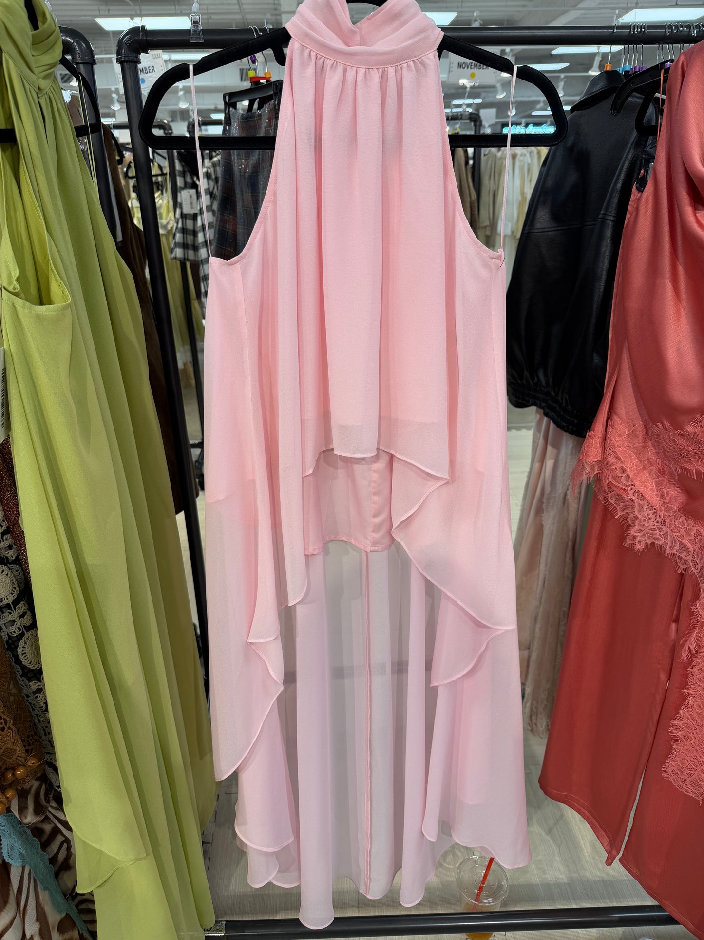 PRE ORDER Pink High Low Ruffle Top