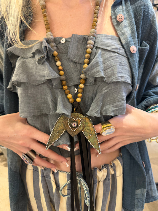 Vintage Angel Heart Necklace