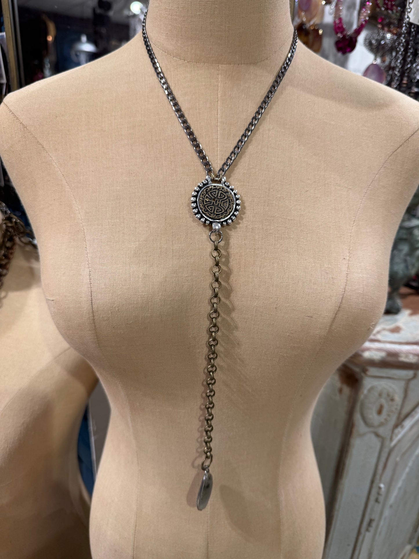 Drop Chain Stone Necklace