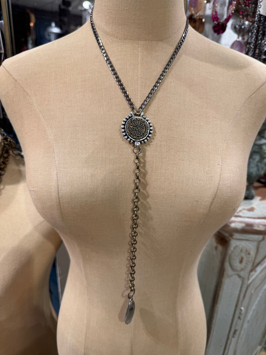 Drop Chain Stone Necklace