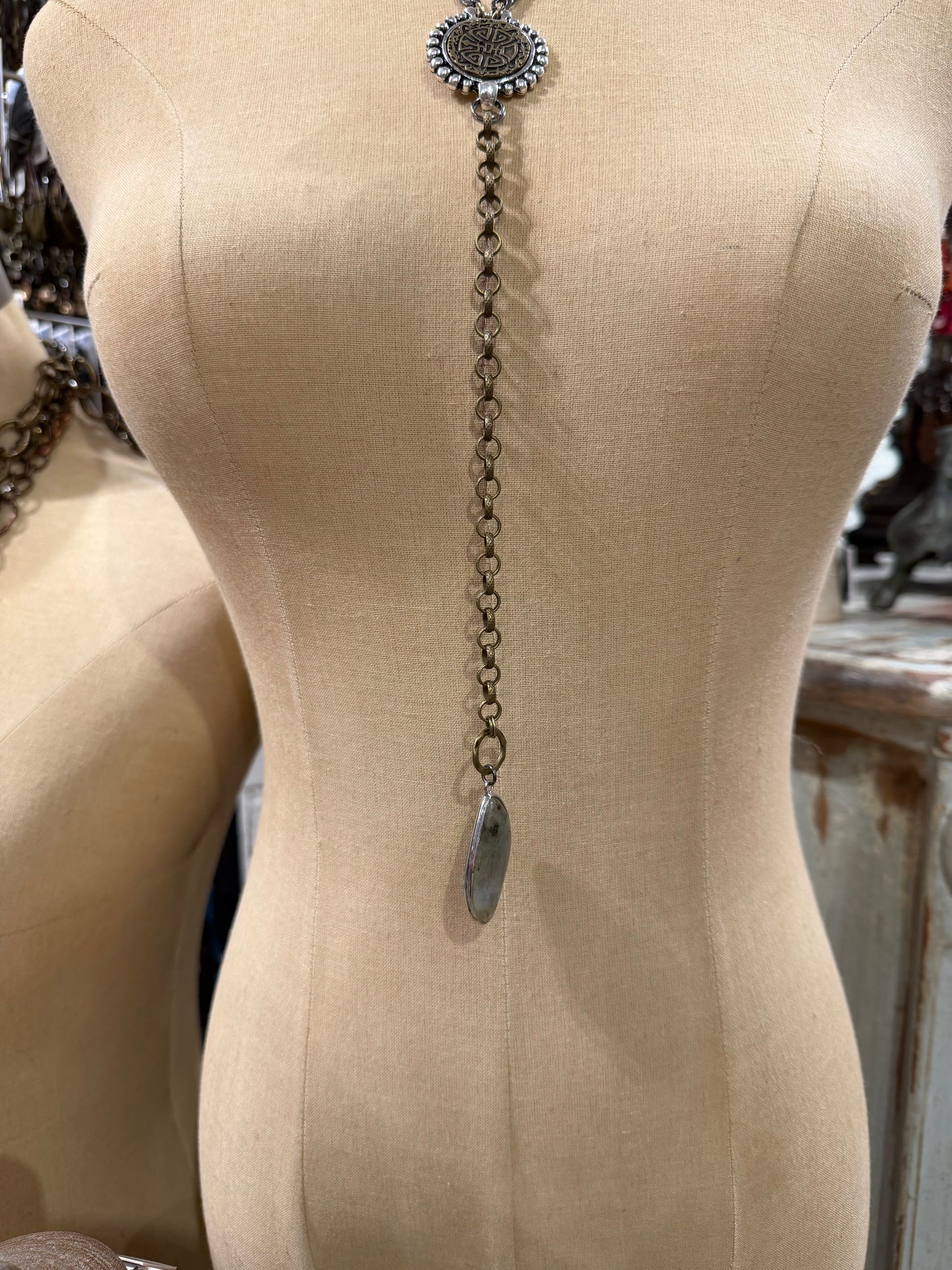 Drop Chain Stone Necklace