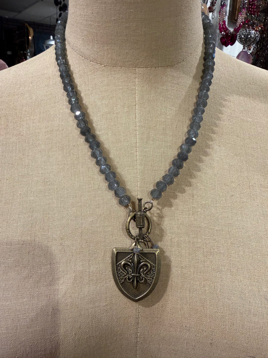 Fleur De Lis Bead Necklace