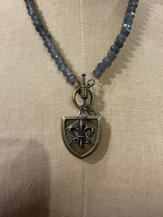 Fleur De Lis Bead Necklace