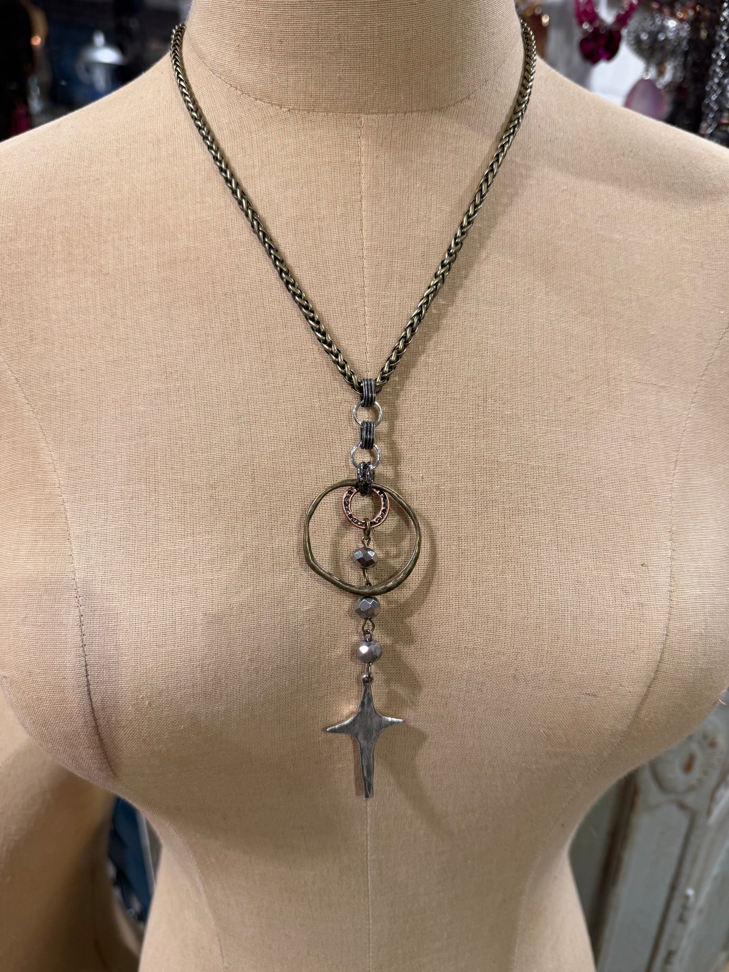 Silver Dimond Drop Necklace