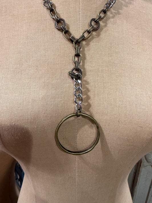 Mix Chain Circle Necklace