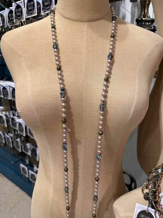 Large Pearl Beaded Necklace